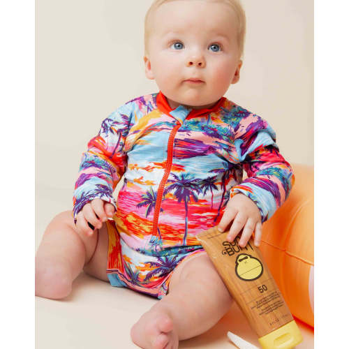 6-9M Long Time No Sea Long Sleeve Rash Guard One Piece Swimsuit