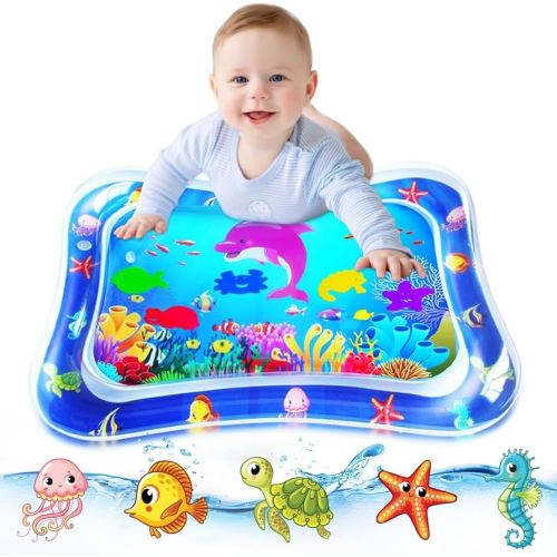 ZMLM Baby Tummy-Time Water Mat - Infant Water Play Mat Water Playmat Sensory Pad Baby Stuff for 3 6 9 12 Months Newborn Toddler Boys Girls Best Gift Fun Indoor Activity Item Game