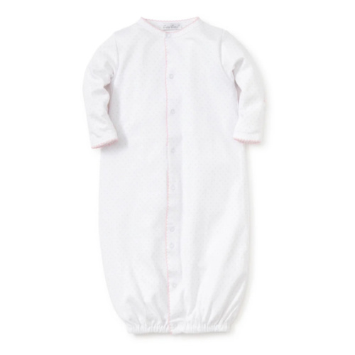 Printed Converter Gown - White with Pink Dots