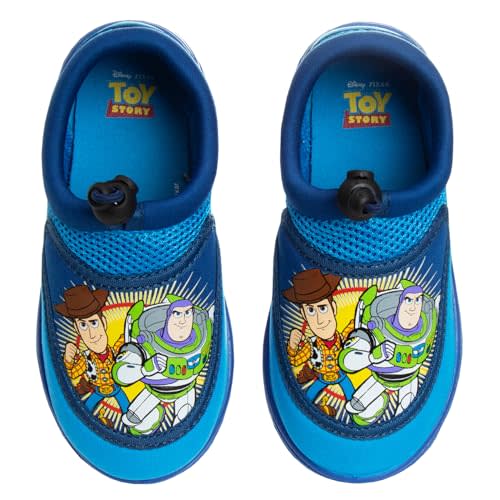 Toy Story Cars Boys Water Shoes Kids Sandals - Lightning McQueen Woody Buzz Lightyear Pool Aqua Socks Bungee Waterproof Quick Dry (toddler-little kid)