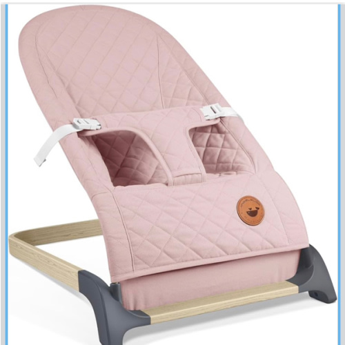ANGELBLISS Baby Bouncer, Portable Bouncer Seat for Babies, Infants Bouncy Seat with Cotton Fabric, Natural Vibrations (Pink)