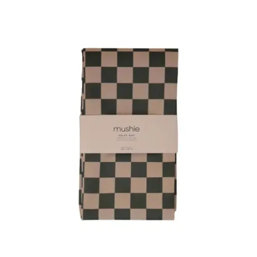High chair Splat Mat – Olive Check
