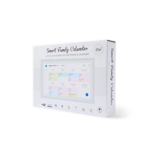 15.6in. Digital Family Calendar - White - One Size