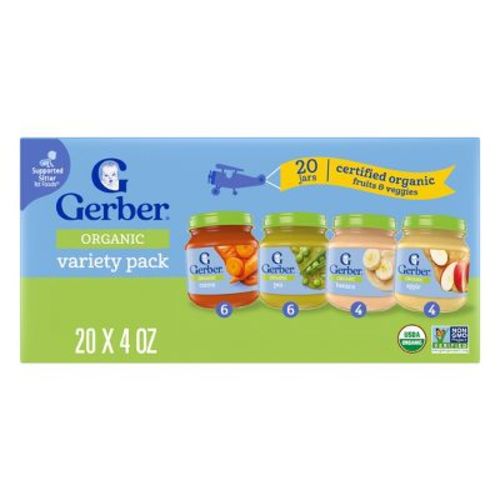 Gerber Multipack Organic Glass Jar Multipack 20ct
