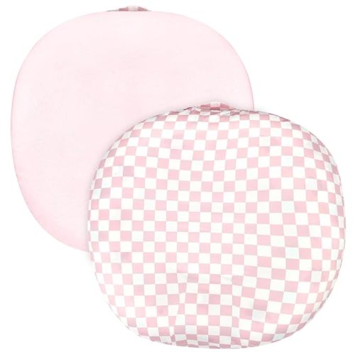 Baby Lounger Cover 1 Pack, Double-Sided Removable Lounger Covers for Infant, Stretchy and Soft Reversible Lounger Slipcover for Baby Girls Boys Newborn Pink Checkerboard (Only Cover)