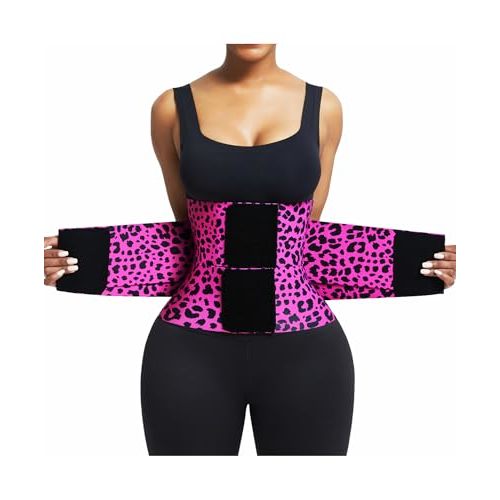 FeelinGirl Waist Trainer for Women Corset Tummy Control Faja Body Shaper | Triple Wrap Cincher Belt, Hourglass Shaping, Back Support, Hook-loop Closure, Postpartum Gym Working Out, Underbust Girdle
