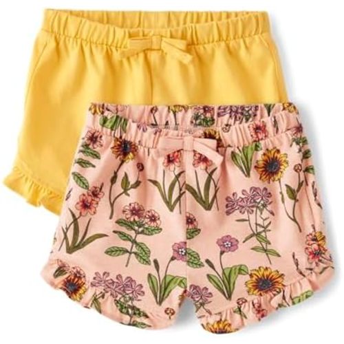 The Children's Place Baby Girls' and Newborn Cotton Pull on Everyday Shorts