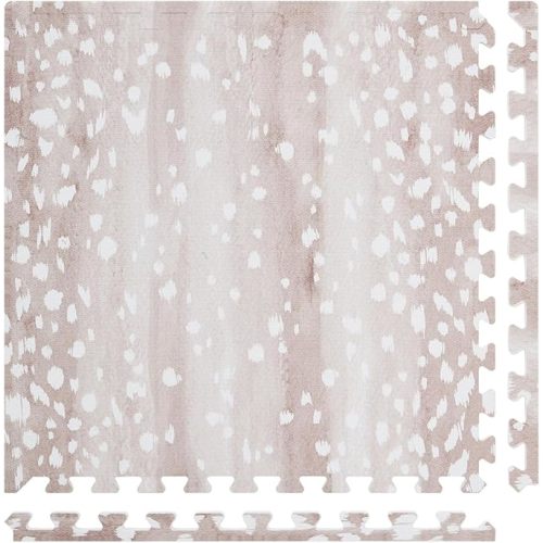 House of Noa Play Mat – 4x6 Latte Emile – Set of 6 Tiles – Cushioned EVA Foam Play Mat for Floor, Soft Interlocking Mats for Hard Floors