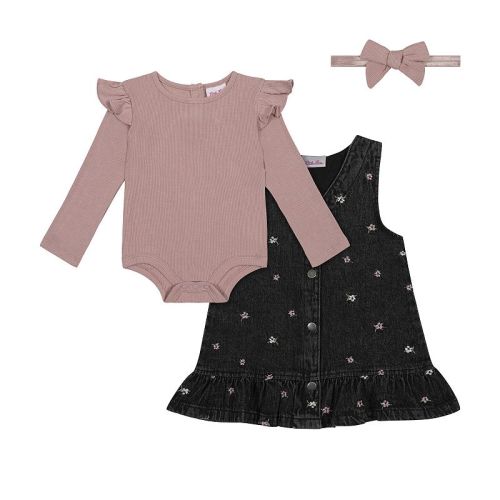 Baby & Toddler Little Lass 3-piece Jumper Dress Set
