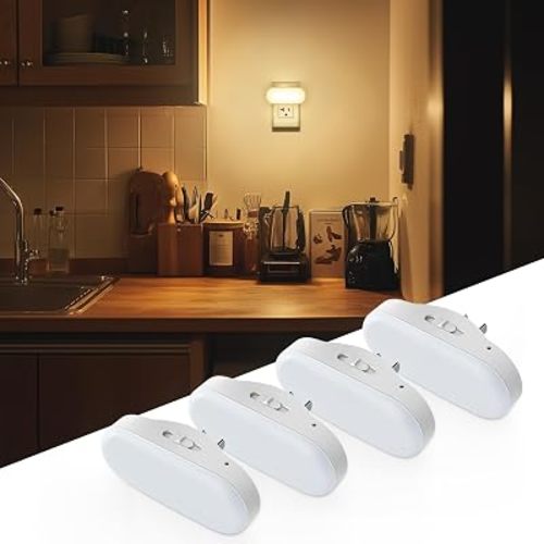 Led Night Lights Plug into Wall Soft White, Compact Dimmable Night Light for Nursery 4Pack for Bedroom, Kids Room, Bathroom