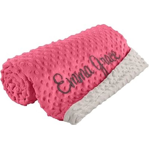 berry bebe Personalized Baby Blanket for Girl, Custom Monogrammed Newborn, Customized Name Blanket, Baby Girl Newborn Essentials, Baby Girl Gifts