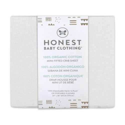 Honest Baby Organic Mini Crib Sheet - White