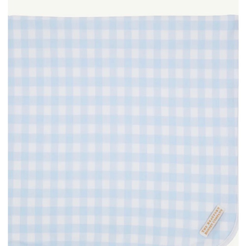 Baby Buggy Blanket - Buckhead Blue Gingham with Worth Avenue White