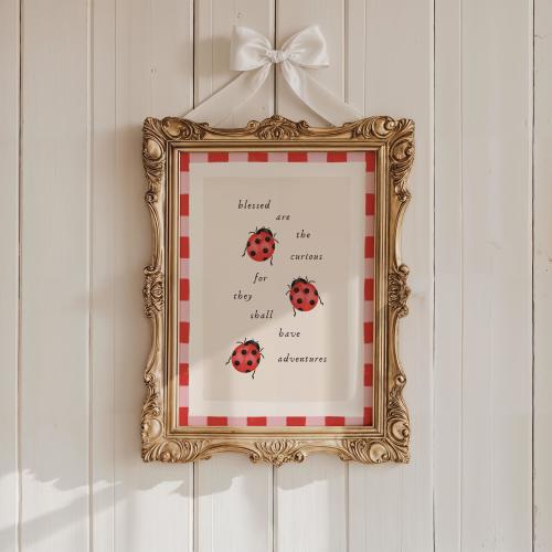 Lady Bug Adventures Art Print | Printable Wall Art, Digital Download