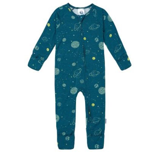 Gerber Baby Boys' Snug Fit Footless Pajamas, Blue Space, Newborn