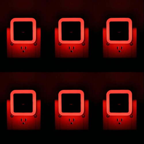 6 Pack Red Night Light LED Night Lights