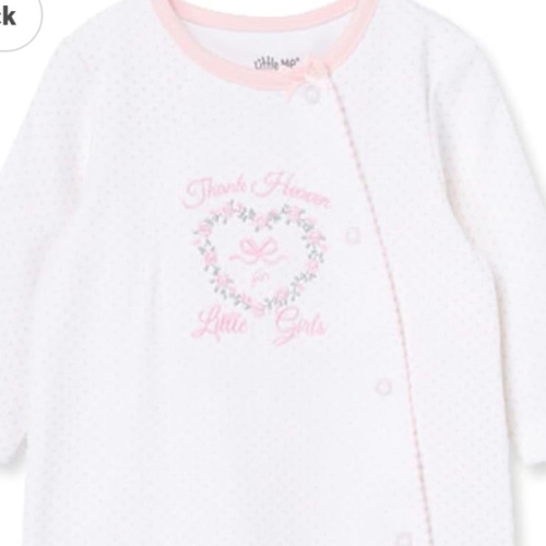 Little Me Clothes for Baby Girls' 100% Cotton Scratch-Free Tag Footie Sleeper, Preemie to 9 Months