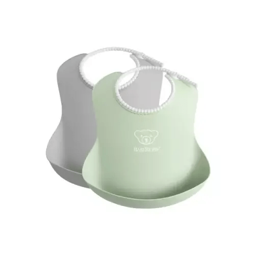 Brands We Love Baby Bib 2-Pack, Gray / Green by Janie and Jack