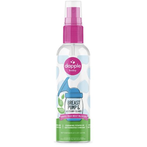 Dapple Breast Pump Cleaner Spray Baby, 8 Fl Oz Bottle, Unscented, Plant Based & Hypoallergenic - Removes Milk Residue - Easy Rinse Formula With Oxygenated Vinegar