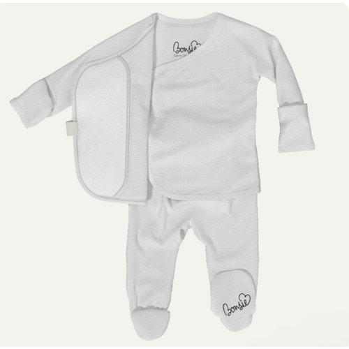 Bonsie Skin to Skin Footie, Size: Newborn, Color: Milk