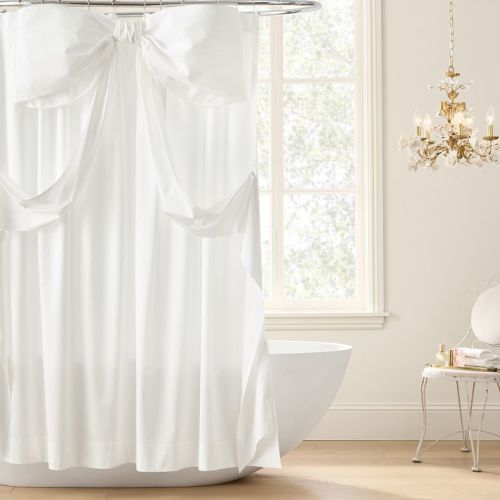 LoveShackFancy Oversized Bow Shower Curtain
