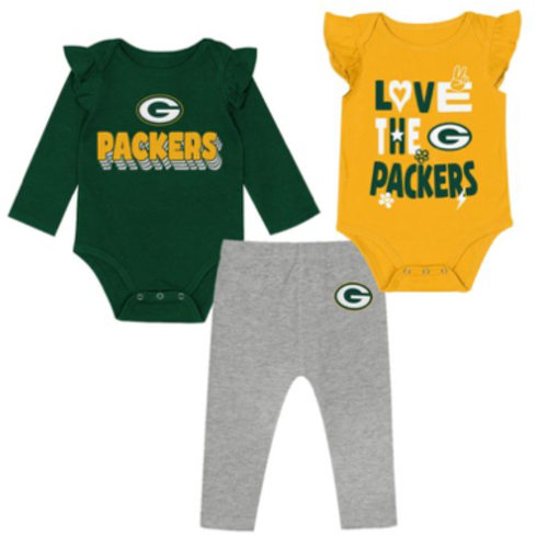 Green Bay Packers Newborn Girls Play Date Set at the Packers Pro Shop