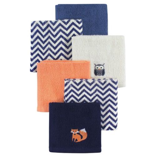Hudson Baby Infant Boy Super Soft Cotton Washcloths, Forest, One Size