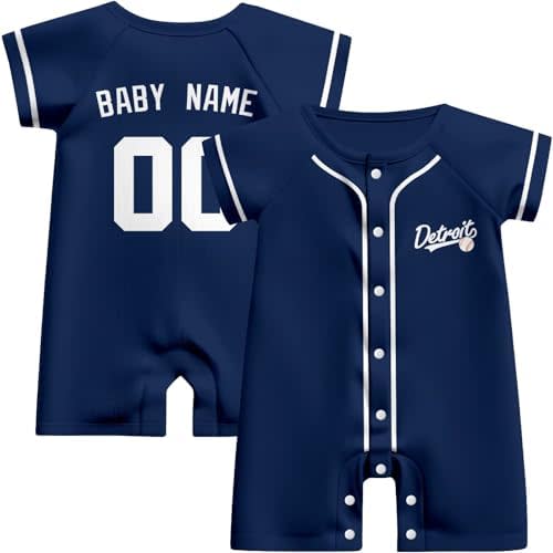 KREDE Baby Boy Clothes Bodysuit Unisex Rompers Custom Name and Number