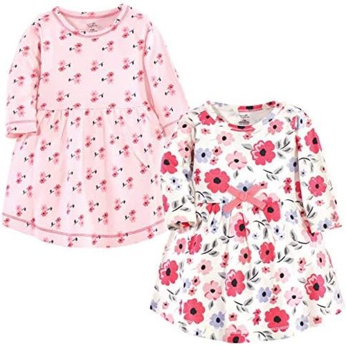 Touched by Nature Girls' One Size Organic Cotton Short Long-Sleeve Dresses