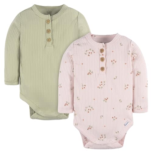 Gerber Baby Baby Boys' and Baby Girls' 2-pack Bodysuits