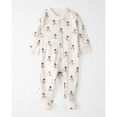 Baby Organic Cotton Sleep & Play Pajamas in Snowman Print - Little Planet | Carter's