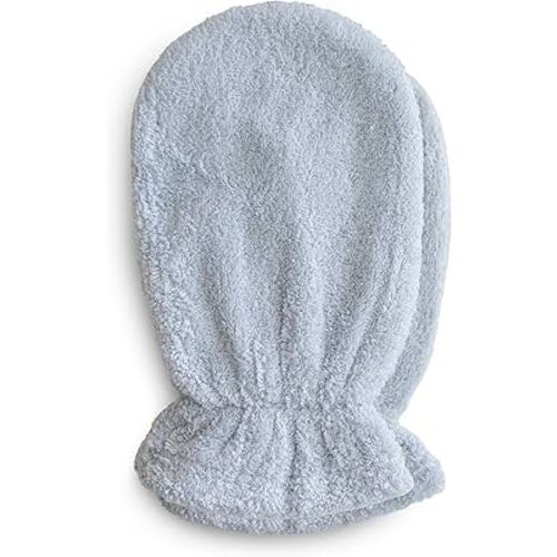 mushie Baby Bath Mitt | Organic Cotton | Pack of 2 (Baby Blue)