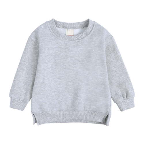 Herrnalise Boys And Girls Sweater Coat Round Neck Small And Medium Children's Pullover Solid Color Fleece Top,Clearance
