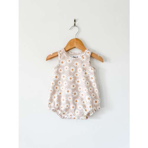 Daisy Baby Romper: Organic Cotton Bubble Playsuit