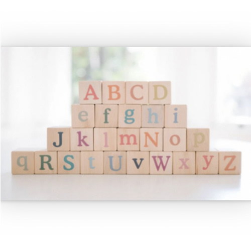 Boho Color Alphabet Blocks by Bannor Toys
