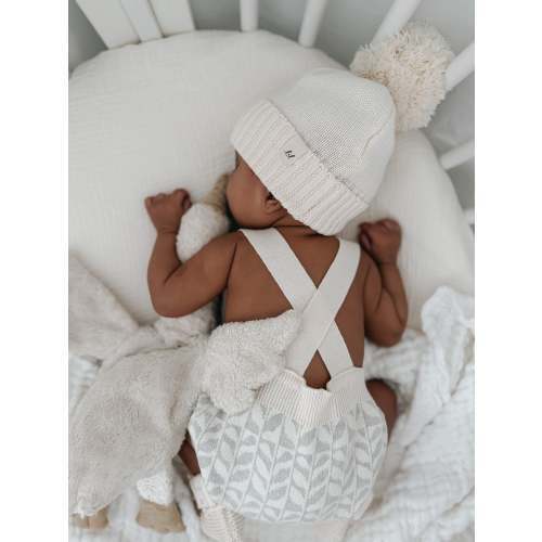 Luna + Luca Pom Beanie - Cream
