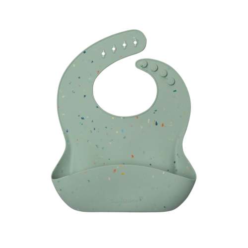 Silicone Bib Printed - Confetti Seafoam