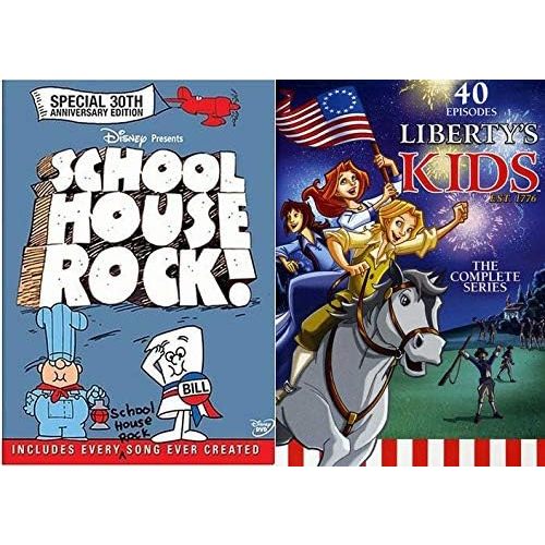 Original 6-DVD Complete Series American Animated Schoolhouse Rock (30th Anniversary Edition Includes Every Song Ever Created! & Liberty's Kids 40 Episode Bundle