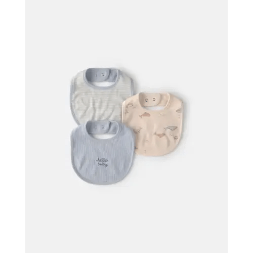 Baby 3-Pack Whale Bibs - Blue/Ivory | Carter's