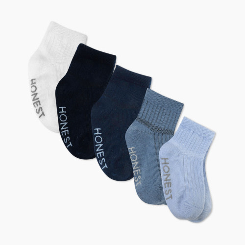 Honest Baby Clothing 5-Pack Socks - Ombre Blues, 0-6 M