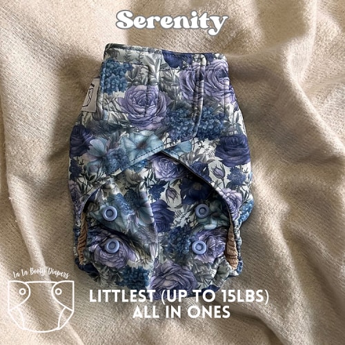Serenity Print Littlest All-in-One Diaper Exemplar Fit | Thea Evelyn Designs