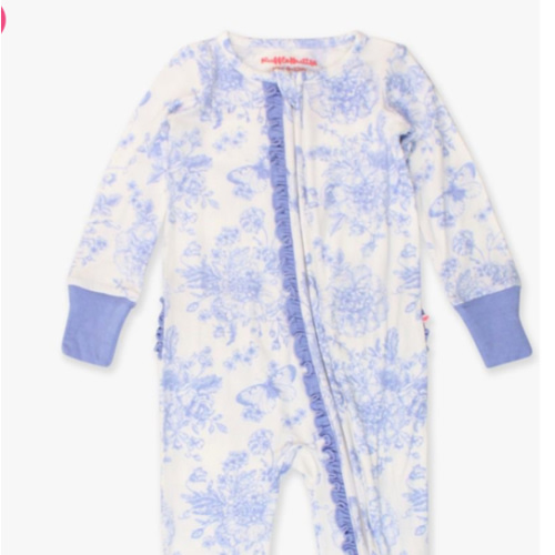 Convertible Ruffle One Piece Pajama, Bamboo Viscose