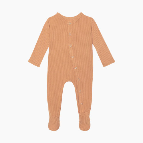 Posh Peanut Footie Snap One Piece - Dark Nude, 3-6 Months