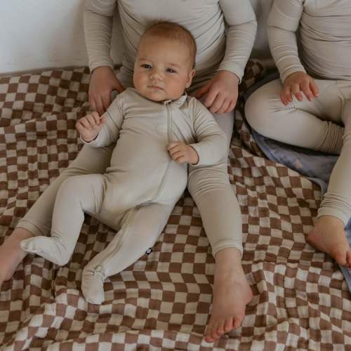 Rosewood Checker Muslin Baby Quilt | 100% Cotton Baby Blanket – Parker Baby Co.