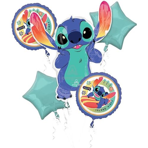 Anagram Stitch 5pc Foil Balloon Bouquet