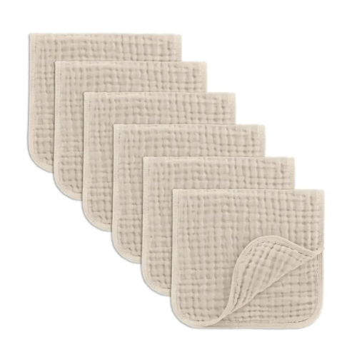 Muslin Burp Cloths (6 Pack)