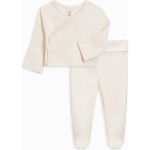 Organic Cotton Riley 2 Piece Kimono Top and Pant Set, 0-3M