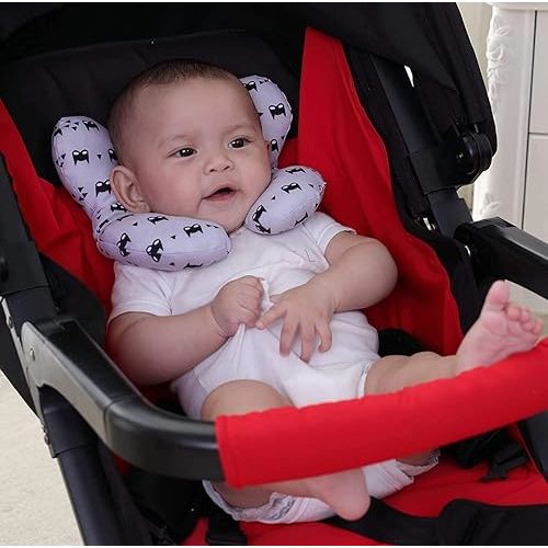 Baby Travel Pillow - Infant Head and Neck Support Pillow Baby Neck Pillow for Car Seat,Pushchair(Grey)