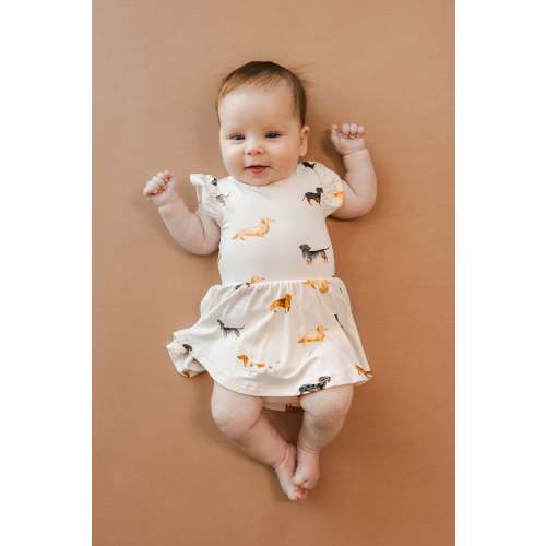 Twirl Bodysuit Dress in Dachshund