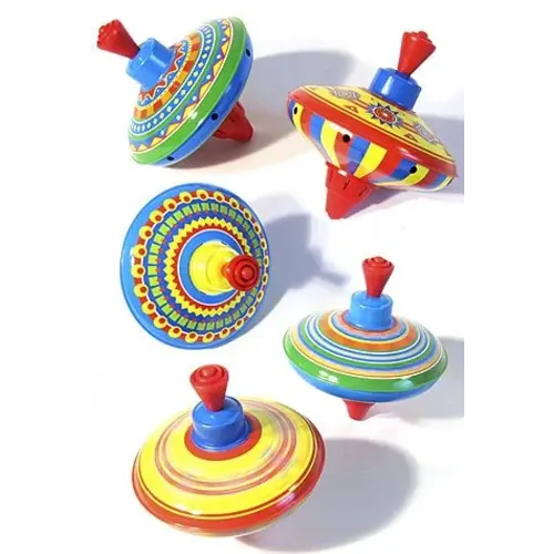 Mini Tin Top : Colorful Humming Spinning Tops
